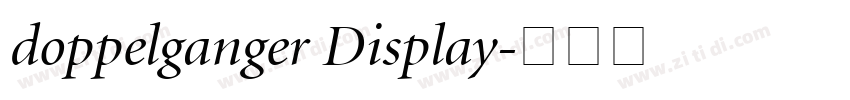 doppelganger Display字体转换